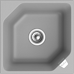 RIVELATO Мойка LOCUS 50 1-чаш 500*500 grigio metallizzato арт., фото 1